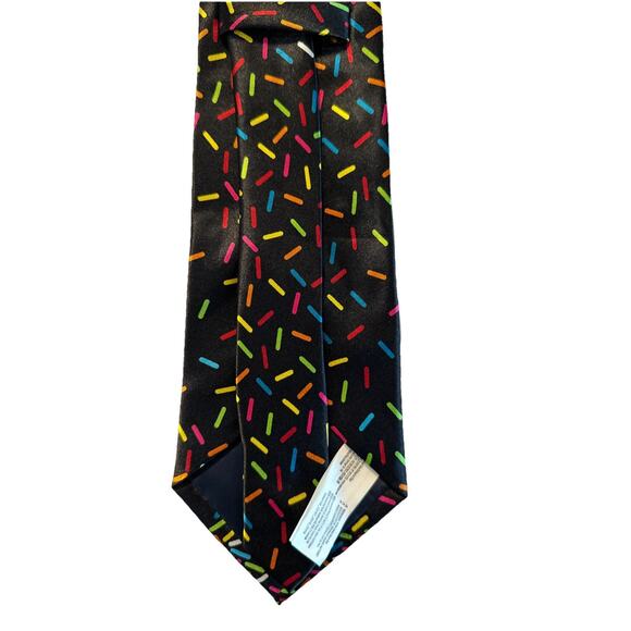 Its My Birthday Mens Necktie Black Polyester Confetti Party Celebration - Picture 3 of 5
